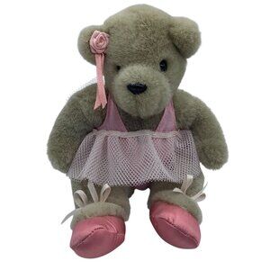 Applause Katrina 5" Ballerina Teddy Bear Plush With Pink Tutu & Satin Slippers